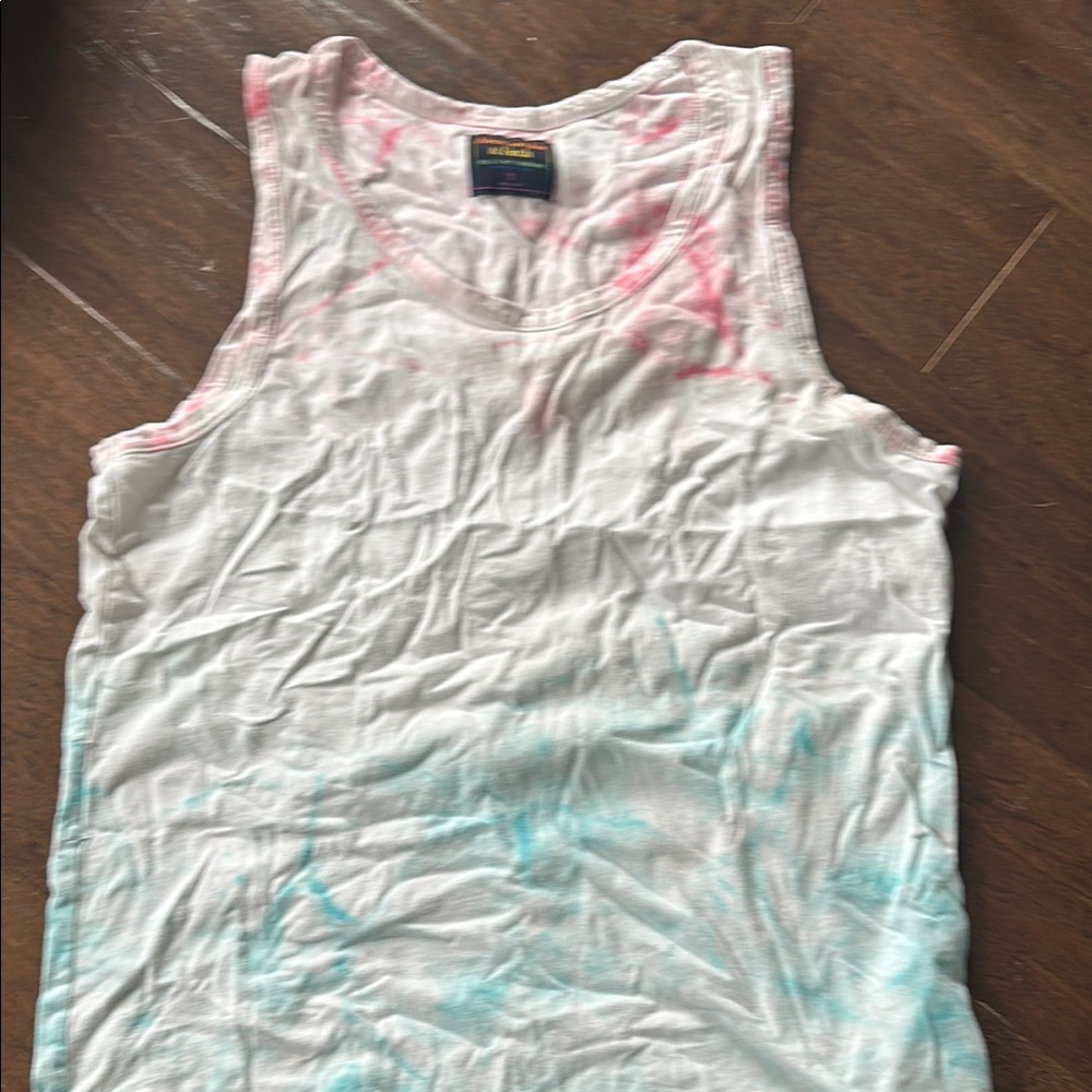 Abercrombie & Fitch Tie-Dye Tank Top - Pink and Blue